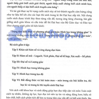 Trọng Tâm Kiến Thức Và Phương Pháp Giải Toán Hình Học Không Gian 