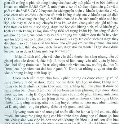 DƯỢC ĐỘNG DƯỢC LỰC HỌC VÀ SỬ DỤNG KHÁNG SINH HỢP LÝ Ở TRẺ EM (Bản in màu)