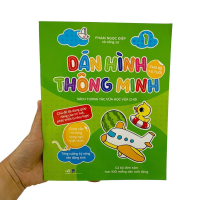 Dán Hình Thông Minh - Sách Tương Tác Vừa Học Vừa Chơi - Tập 1 (Dành Cho Bé 1-5 Tuổi)