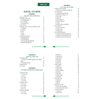 Combo 4 Sách Excel - Word - PowerPoint - Google Sheets Ứng Dụng Văn Phòng Kèm Khoá Học Video ĐÀO TẠO TIN HỌC