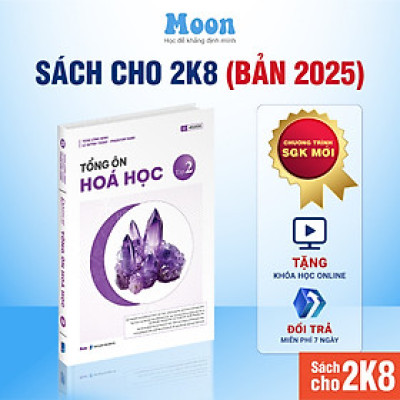 Sách ID Tổng Ôn Hóa Học Lớp 12 Chương trình mới - Dành cho 2k8 Luyện thi THPT và Đánh giá năng lực (ĐGNL) 2026 Moonbook