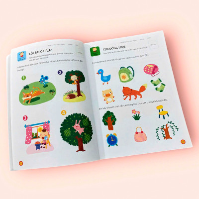 Sách cho bé - Phát Triển Tư Duy - Não Trái - Left Brain Development Activity Book - Dành cho trẻ 3-6 tuổi