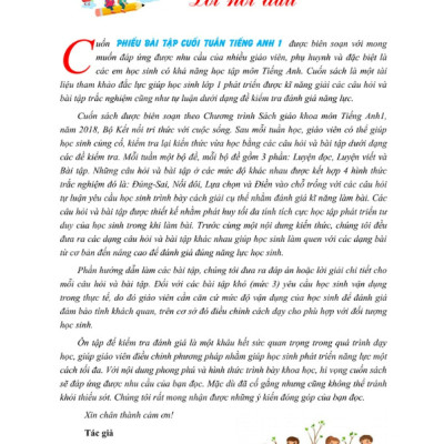 Sách - Phiếu Bài Tập Cuối Tuần Tiếng Anh 1 Biên Soạn Theo Bộ Sách Kết Nối Tri Thức Với Cuộc Sống (KV)