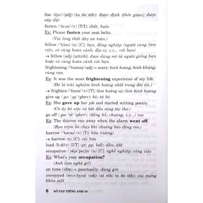 Sổ tay Tiếng Anh Lớp 10