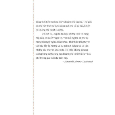 Từ Điển Cà Phê - Cà Phê Từ A Đến Z - Bìa Cứng