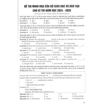 Sách - 36 Bộ Đề Tiếng Anh Theo Cấu Trúc Đề Minh Họa Kì Thi 2025 Luyện Thi THPT Quốc Gia Dùng Chung Cho Các Bộ Sgk Hiện Hành - Hồng Ân