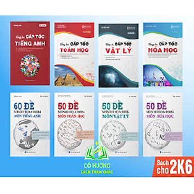 Combo - Sách trọng tâm kiến thức luyện thi THPT ôn thi đánh giá năng lực toán lý hoá anh 9 - ID