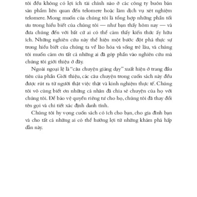 Hiệu Ứng Telomere - Giải Pháp Đột Phá Để Sống Trẻ, Khỏe Và Ngăn Ngừa Lão Hóa _TRE