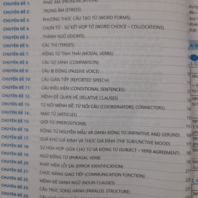 Tổng ôn 25 chuyên đề ngữ pháp tiếng anh
