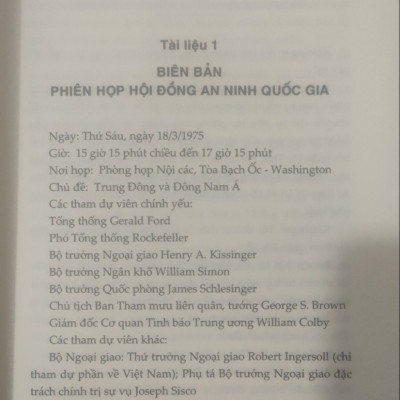 Những biên bản cuối cùng tại Nhà Trắng: Phút sụp đổ của Việt Nam Cộng Hòa