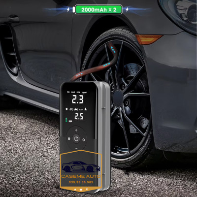 Máy Bơm Lốp Mini Cầm Tay CARSUN C3106 – Pin 4000mAh, Bơm Không Dây, Công Suất 40W, Tích Hợp Đèn LED & Sạc Dự Phòng