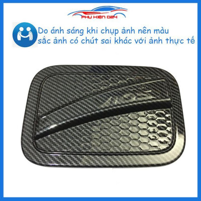 Ốp nắp bình xăng Vios 2019-2020 vân cacbon chống trầy trang trí ô tô