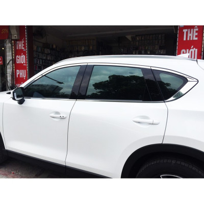 Bộ nẹp viền cong kính, chân kính xe Mazda CX5, CX-5 2018- 2019- 2020- 2021- 2022 chất liệu inox