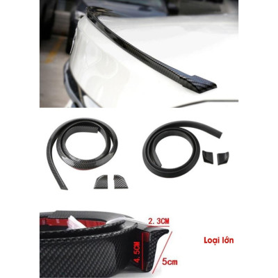 Đuôi Gió, Cánh Lướt Gió Cao Su Vân  3D Xe Ô Tô Phong Cách Thể Thao