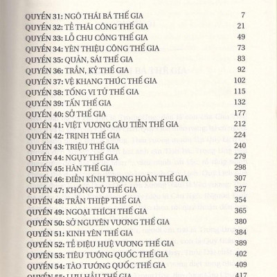 Sử Ký III - Thế Gia