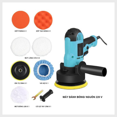 Máy đánh bóng Mini Ô tô CÓ CHỈNH TỐC ĐỘ công suất 700W lõi đồng 6 cấp độ cao cấp điện 220V