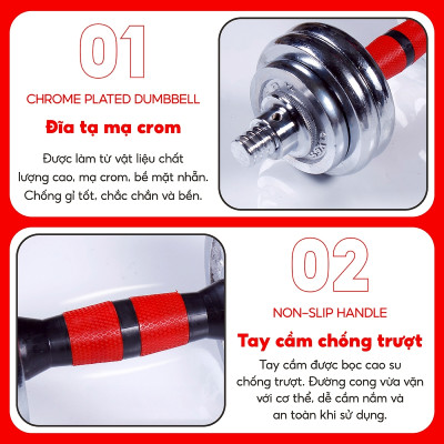 Bộ Tạ Tay Đa Năng Điều Chỉnh Q310-30kg Thiết Kế Mới Chính Hãng