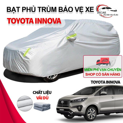 [TOYOTA INNOVA] Bạt phủ xe ô tô 3 lớp thông minh, chất liệu vải dù oxford cao cấp, áo trùm bảo vệ xe 7 chỗ innova 