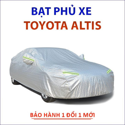 Bạt che phủ xe ô tô 5 chỗ Toyota Corolla Altis chống nắng mưa bụi bẩn, bạt trùm xe hơi vải dù 3 lớp chống nóng 