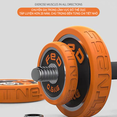 Bộ Tạ Tay Tháo Lắp 30kg Đa Năng FED730 Nhập Khẩu Chất Liệu Gang Mạ Niken
