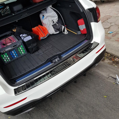 Combo ỐP CHỐNG TRẦY CỐP BÊN NGOÀI + BẬC CỬA BÊN TRONG Titan Mercedes GLC200, GLC250, GLC300
