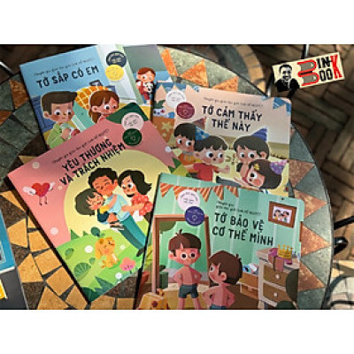[Tranh minh họa, in màu] Combo 4 cuốn GIÁO DỤC GIỚI TÍNH MẪU GIÁO TIỂU HỌC - TỚ BẢO VỆ CƠ THỂ MÌNH - TỚ CẢM THẤY THẾ NÀY - TỚ SẮP CÓ EM - YÊU THƯƠNG VÀ TRÁCH NHIỆM - Hồ Nguyệt - Khánh Nguyên dịch - Nhã Nam - NXB Hà Nội.