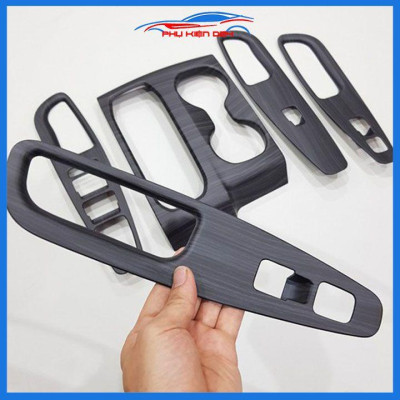 Ốp nội thất Santafe 2019-2020 nhựa ABS vân đá bảo vệ chống trầy xước và làm đẹp xe