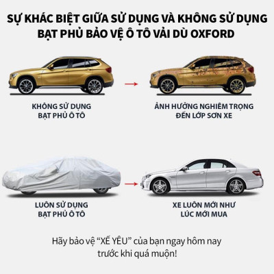 [KONA - LOẠI VẢI DÙ] Bạt trùm xe ô tô Hyundai Kona vải dù oxford cao cấp , áo bạt phủ trùm che kín che nắng, che mưa