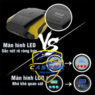 Bơm Lốp Ô Tô Điện Tử Tự Ngắt TANGDi Mã 1011 - 12V, 60W, Có Đèn Pin LED, Bảo Hành 12 Tháng - Hàng Chính Hãng
