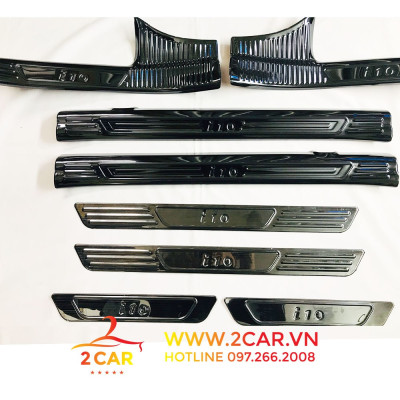 Ốp bậc cửa, Nẹp Bước Chân Trong, ngoài Xe Hyundai i10 2014 - 2020 chất liệu Titan cao cấp
