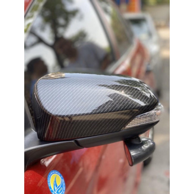 Ốp Trang Trí Gương Dành Cho Xe Vios/ Yarris/ Altis 2014 đến 2021 Mẫu Carbon