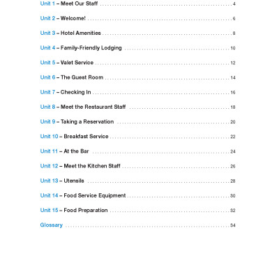 Career Paths Hotels & Catering (Esp) Student