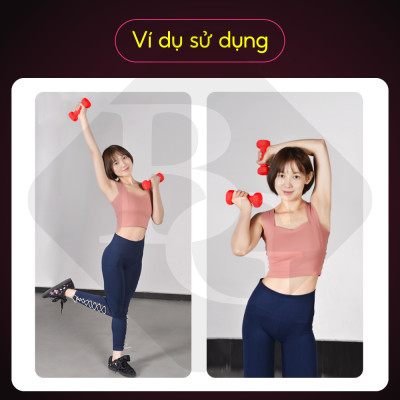 Bộ 2 tạ tay lõi sắt Q304 bọc cao su, tạ tập tay cao su 1kg 2kg 3kg 4kg 5kg BG (hàng nhập khẩu)