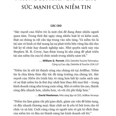 The Speed Of Trust - Sức Mạnh Của Niềm Tin