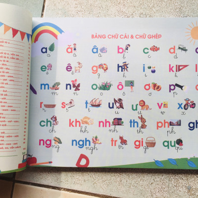 Sách- Tập đánh vần Tiếng Việt dành cho trẻ 4-6 tuổi phát triển tư duy Ngôn Ngữ (Phiên bản trí tuệ Thông Minh mới 2025)