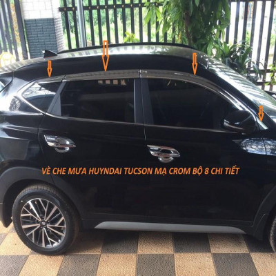 Chắn mưa tucson - vè mưa xe tucson mạ crom 2015 - 2021