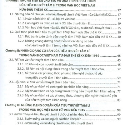 Tiểu Thuyết Tâm Lí Việt Nam Nửa Đầu Thế Kỉ Xx (Những Dạng Cơ Bản)