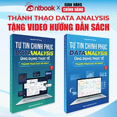 Sách Data Analysis Chính Hãng, Bộ 2 Cuốn Từ Cơ Bản Đến Nâng Cao, Có Tặng Kèm Video Hướng Dẫn