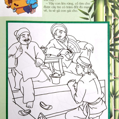 Em Tập Tô Màu Và Đọc Truyện Kho Tàng Truyện Cổ Dân Gian Việt Nam - Cây Tre Trăm Đốt