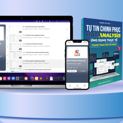Sách Data Analysis Chính Hãng, Bộ 2 Cuốn Từ Cơ Bản Đến Nâng Cao, Có Tặng Kèm Video Hướng Dẫn