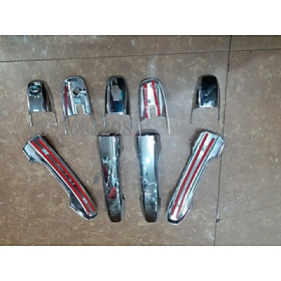 Ốp tay nắm, hõm cửa, chén cửa xe Toyota Raize 2021-2022-2023 mạ crom cao cấp- Giá 1 bộ