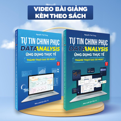 Sách Data Analysis Chính Hãng, Bộ 2 Cuốn Từ Cơ Bản Đến Nâng Cao, Có Tặng Kèm Video Hướng Dẫn