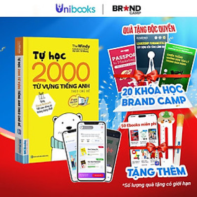 Sách - Combo Tự học 2000 từ vựng kèm App tích hợp AI thông minh: Thực hành Giao tiếp, Flashcard và Bài tập theo chủ đề
