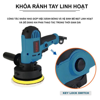 Máy đánh bóng Mini Ô tô CÓ CHỈNH TỐC ĐỘ công suất 700W lõi đồng 6 cấp độ cao cấp điện 220V