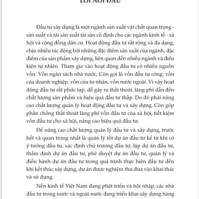 Lập, thẩm định phê duyệt, quản lý & điều hành dự án đầu tư xây dựng (Tái bản lần thứ 1, có sửa chữa bổ sung)