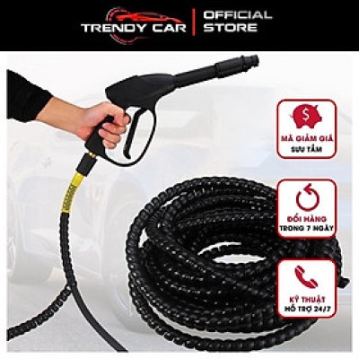 Lò xo nhựa PE Bọc bảo vệ dây rửa xe cao áp, bọc dây cáp xoắn ruột gà, bọc dây điện phi 8/10/16/22 mm
