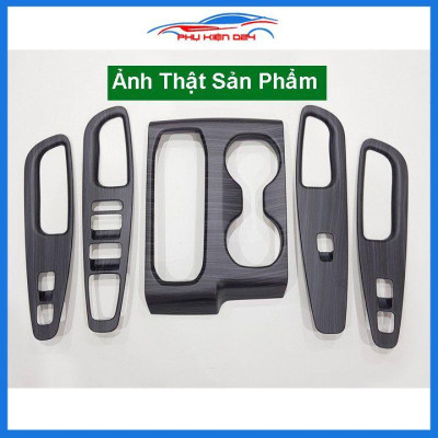 Ốp nội thất Santafe 2019-2020 nhựa ABS vân đá bảo vệ chống trầy xước và làm đẹp xe