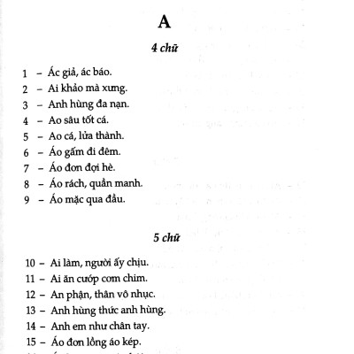 Tục Ngữ Phong Dao - Bìa Cứng
