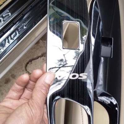 Bộ ốp trang trí nội thất TOYOTA VIOS 2021 van titan cao cấp, bộ 5 chi tiết