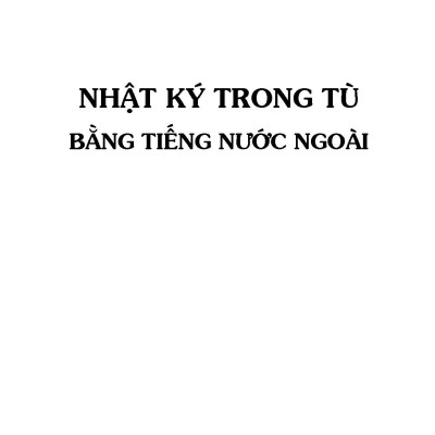 Nhật Ký Trong Tù Bằng Tiếng Nước Ngoài